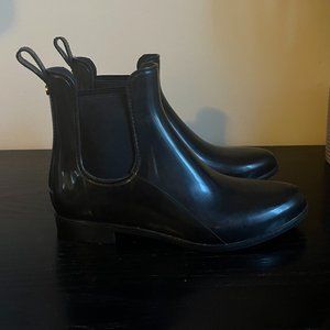 Sam Edelman Tinsley Chelsea Rain Booties  - Black gloss - Size 10 - NEW